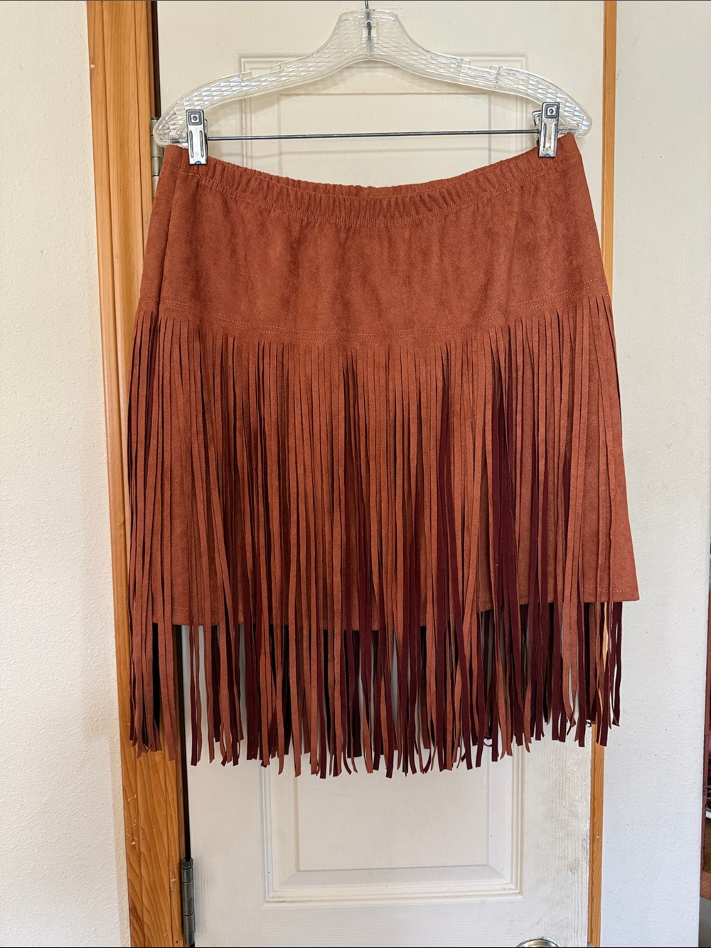 Faux suede fringe skirt - Picture 2 of 5